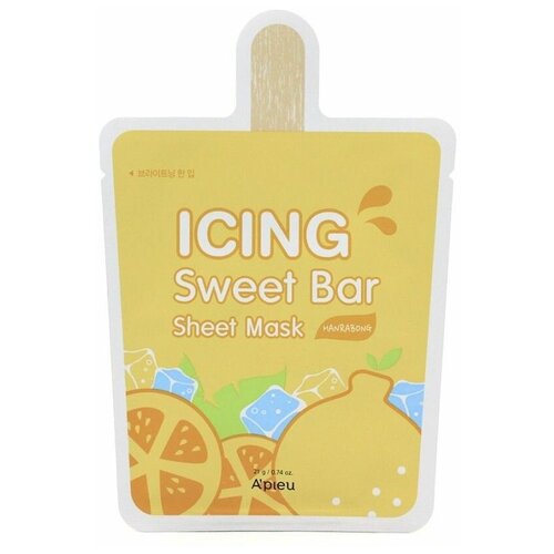 Маска-мороженное листовая, Icing Sweet Bar Sheet Mask Hanrabong, A'Pieu, 8809530047729