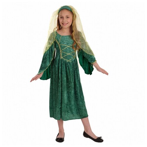 Костюм средневековой принцессы (зеленый) (13232) 122-128 см костюм размер 20 122 128 красный зеленый