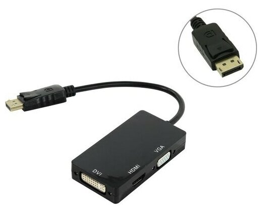 Переходник DisplayPort -> HDMI/DVI/VGA Orient C309