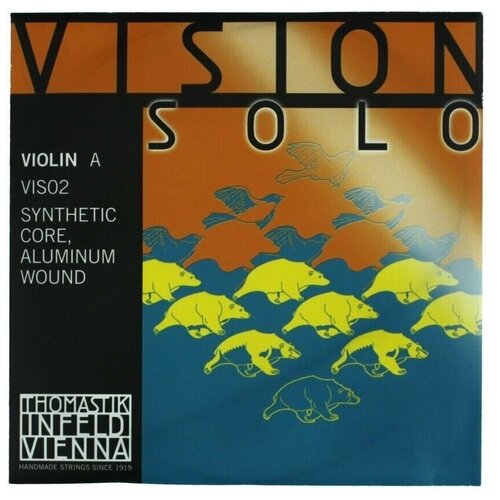 Струна A для скрипки Thomastik Vision Solo VIS02 струна a для скрипки thomastik vision titanium orchestra vit02o