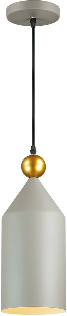 Светильник подвесной Odeon Light Bolli 4092/1, E27, 40Вт, кол-во ламп:1шт, Серый