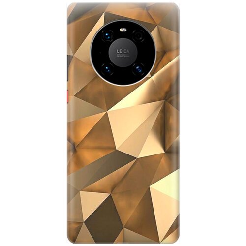 фото Ультратонкий силиконовый чехол-накладка для huawei mate 40 pro с принтом "бронзовые грани" gosso
