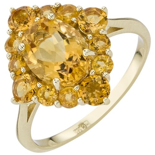 фото Aloris кольцо с 13 цитринами из красного золота 1662ц, размер 17.5
