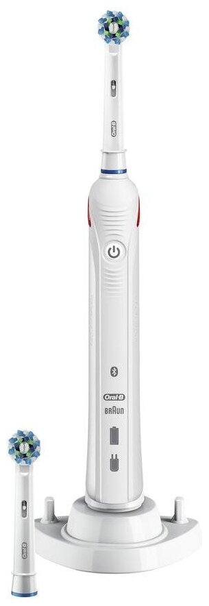 Ультразвуковая электрическая зубная щетка Oral B Pro 4000 3D Smartseries, белый