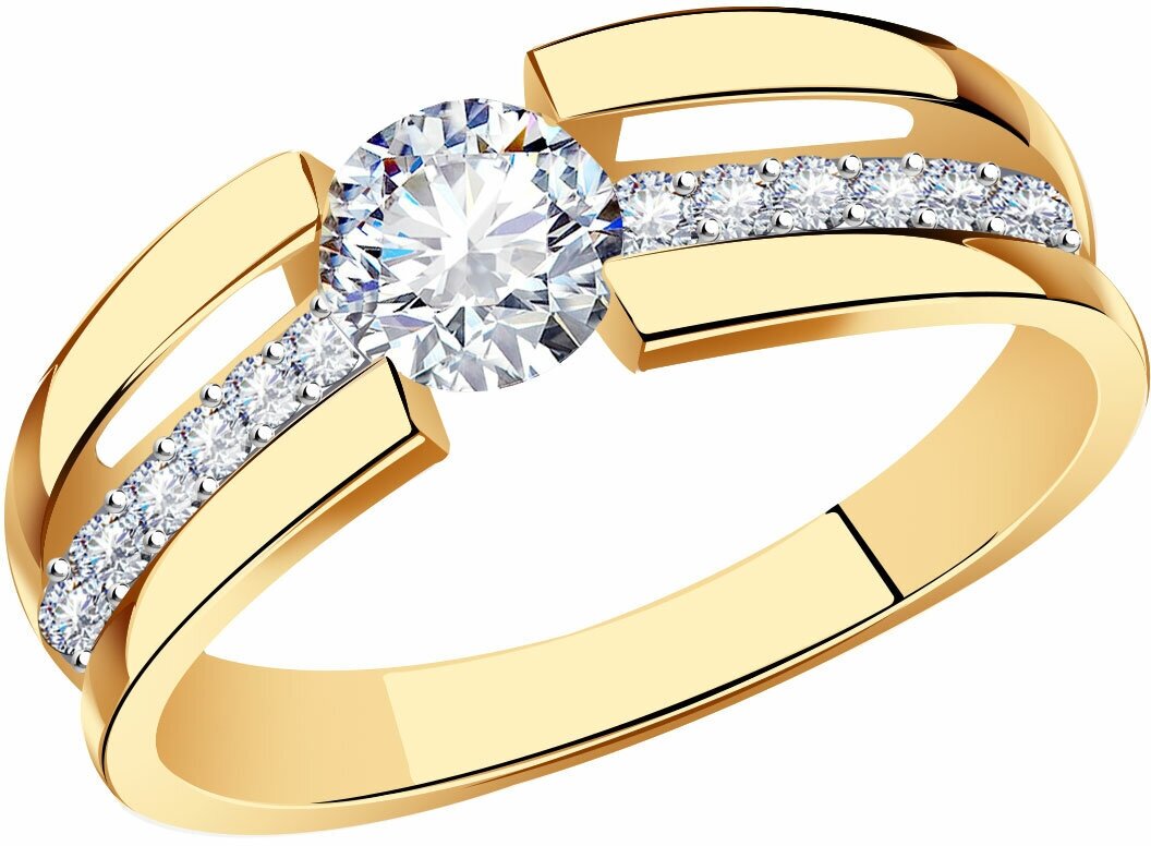 Серьги Diamant online, золото, 585 проба
