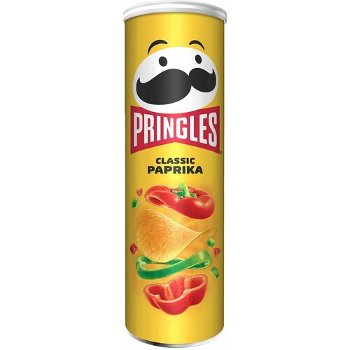 Чипсы картофельные Pringles Classic Paprika по 185гр Бельгия / Снеки Принглс Паприка Классик