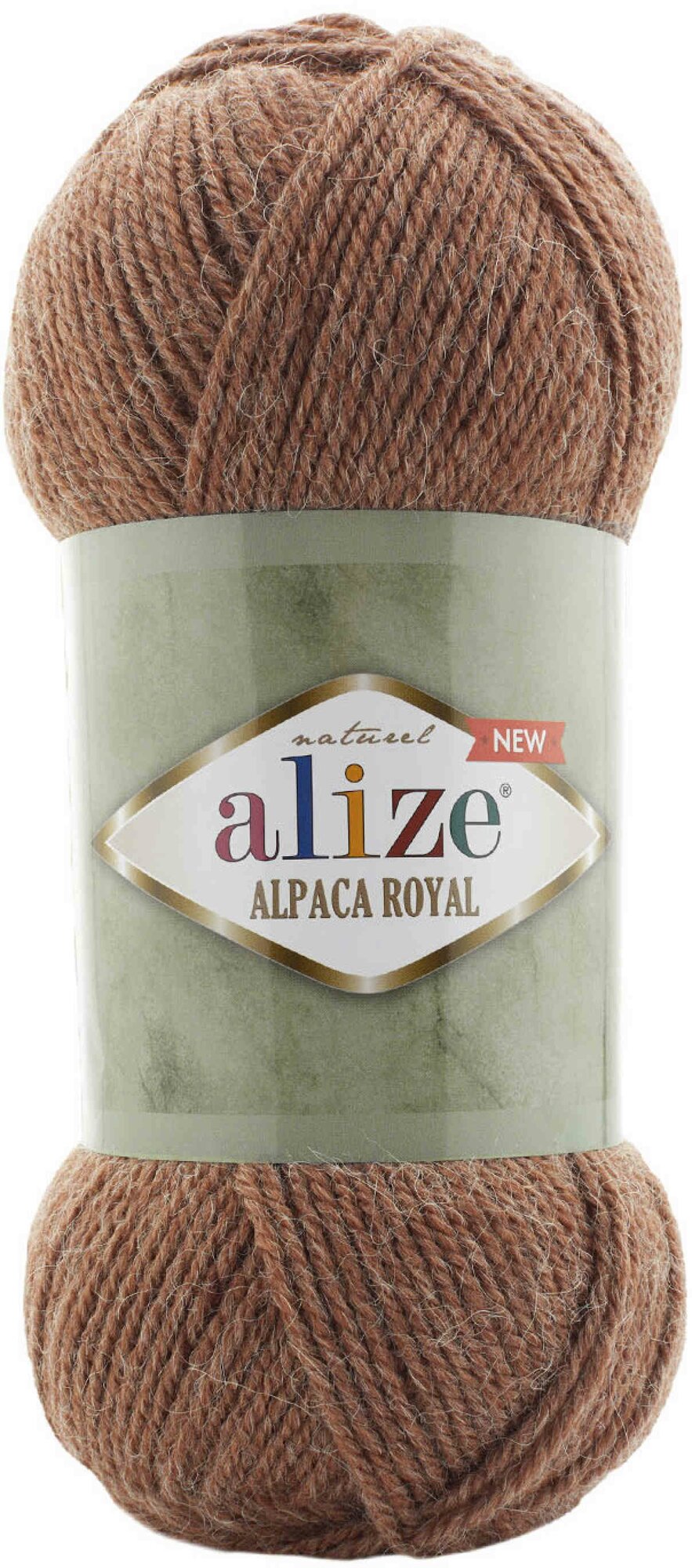 Пряжа Alize Alpaca Royal NEW карамельно-коричневый (558), 55%акрил/30%шерсть/15%альпака, 250м, 100г, 1шт