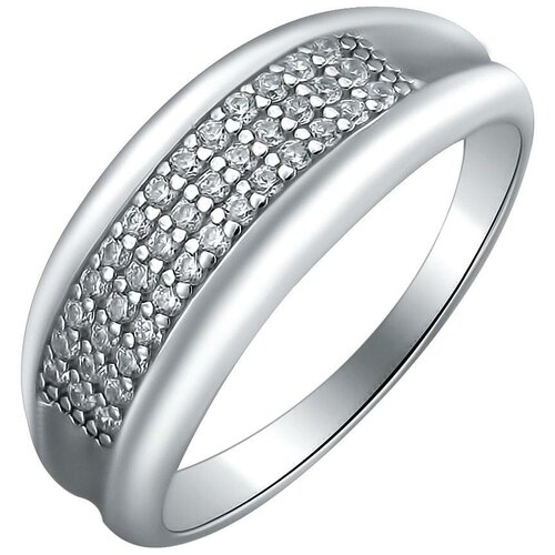 фото Эстет кольцо с фианитами из серебра н11к152655, размер 19