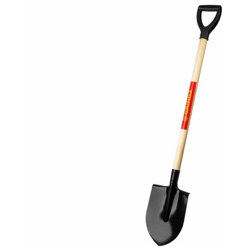 Штыковая лопата, деревянный черенок, с рукояткой GRINDA 421823_z01