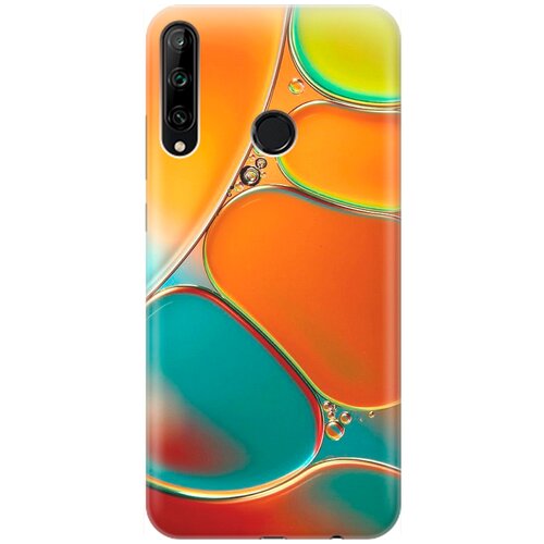 фото Ультратонкий силиконовый чехол-накладка для huawei p40 lite e / honor 9c с принтом "разноцветные пузырьки" gosso