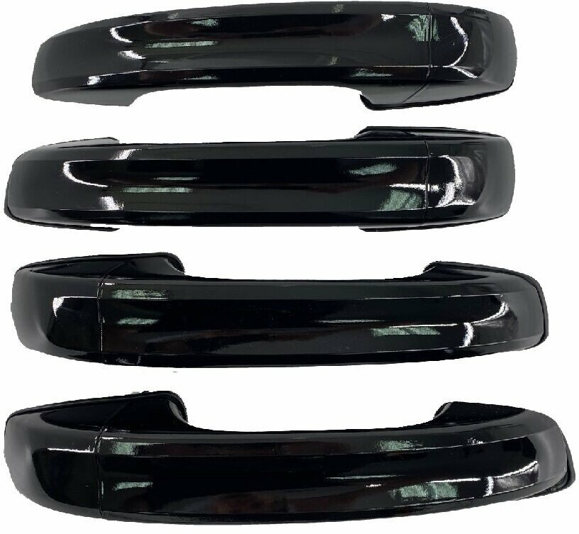 Ручки дверей наружные усиленные цвет чёрный металлик комплект из 4 шт для УАЗ Патриот с 2015г (упрз / Ульяновск)