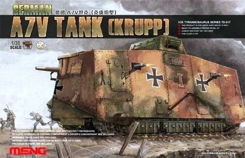 TS-017 MENG Model Германский танк A7V TANK Krupp Масштаб 1/35