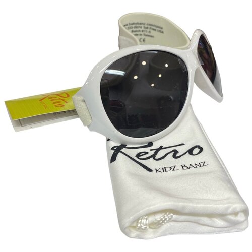 фото Солнцезащитные очки baby banz, овальные, чехол/футляр в комплекте, на ремешке, со 100% защитой от уф-лучей, белый