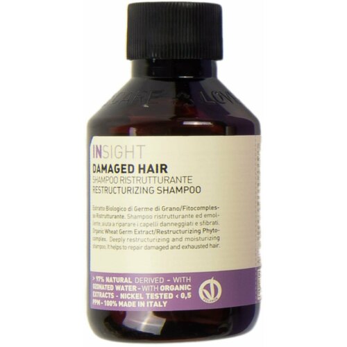 Insight шампунь Damaged Hair Restructurizing восстанавливающий для поврежденных волос, 100 мл insight damage hair restructurizing spray спрей для поврежденных волос 100 мл