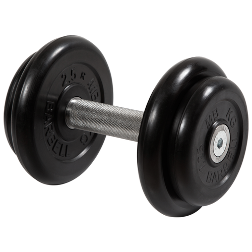 Гантель неразборная MB Barbell MB-FdbM-B черный гантель неразборная mb barbell mb fdbm b серебристый