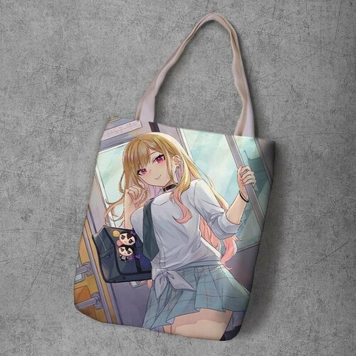 фото Сумка шоппер anime dakimakura, фактура рельефная, мультиколор
