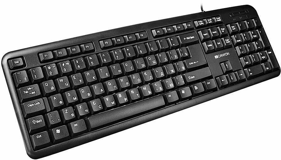 Клавиатура CANYON HI1CNECKEY01RU USB черный