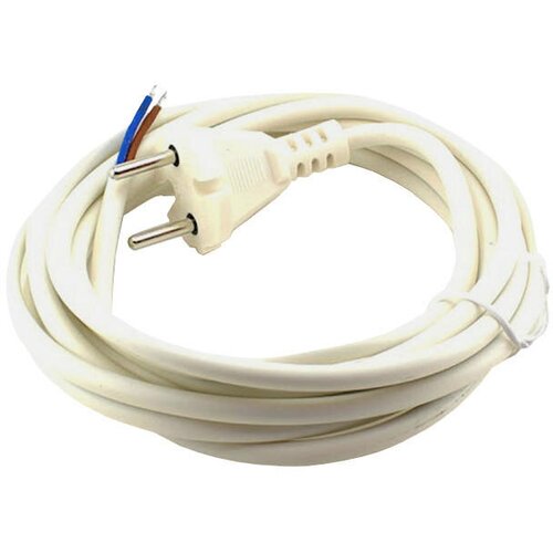 Шнур с вилкой армированный пвс 2х075мм 6а 15м белый 599₽