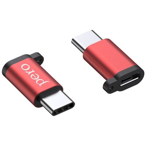 Аксессуар Pero AD01 USB Type-C - MicroUSB Red PRAD01TMRD