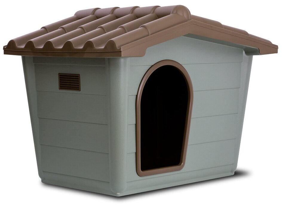 Будка пластиковая MP-Bergamo Kennel Princess ECO (60*51*41cм) Зелёный - фотография № 2