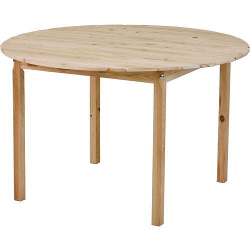 Садовый деревянный круглый обеденный стол, 120*120см, Кингстон стол обеденный садовый туба дуба пластиковый круглый белый