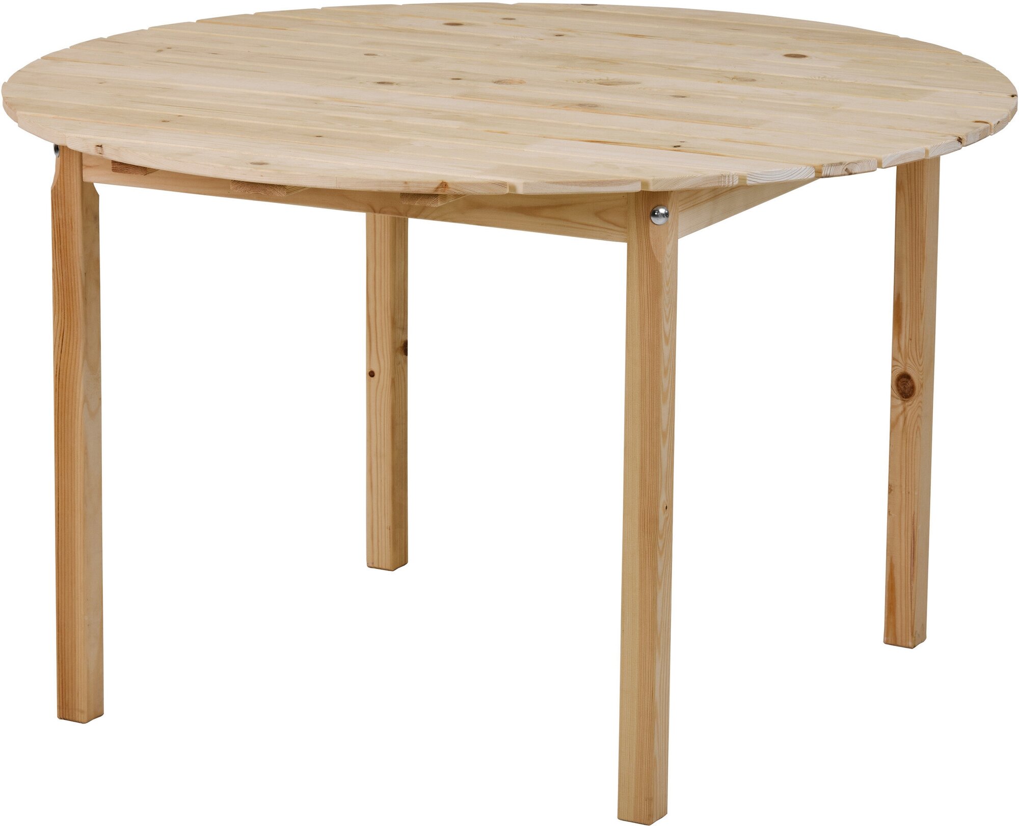 Садовый деревянный круглый обеденный стол, 120*120см, Кингстон - фотография № 1