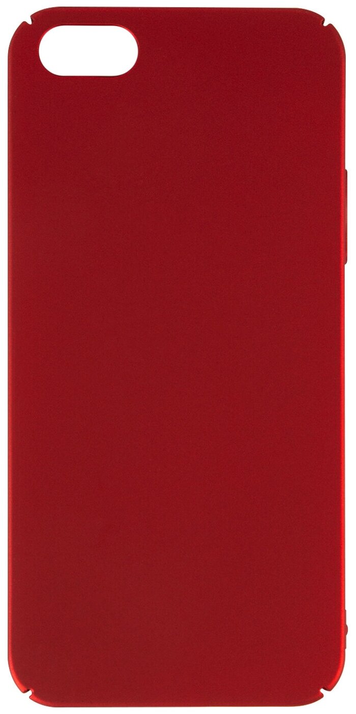 Чехол для iPhone 5/5S/SE / Айфон 5/5S/SE с покрытием софт тач пластиковая накладка красный
