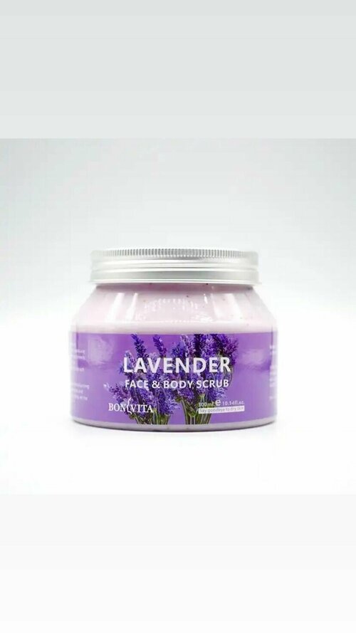 Pretty Cowry Отшелушивающий скраб для лица и тела с лавандой LAVENDER Face & Body Scrub / Маска для лица в подарок