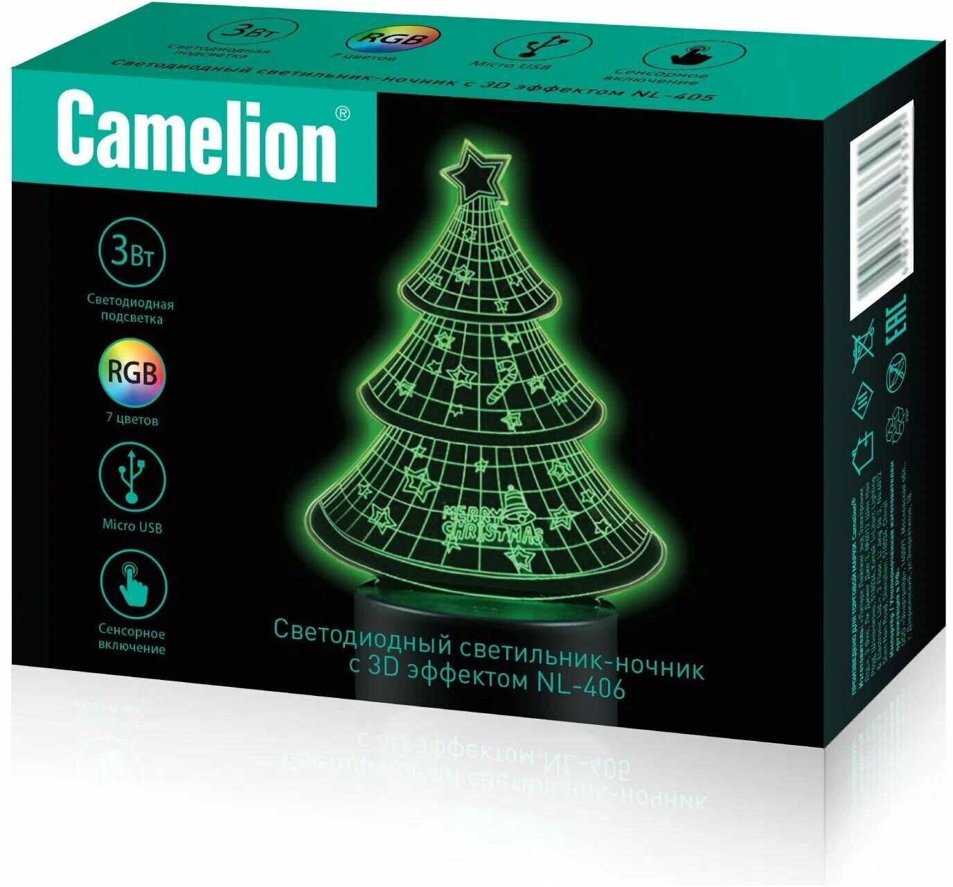 Светильник-ночник 3D Camelion NL-406 3Вт - фотография № 2