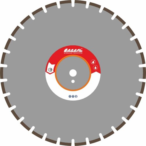 Адель Алмазный отрезной сегментный круг 1A1RSS/C2 ASFL710 ?0600/40x3,6x8+2 R/036_35,0/25,4_A1 КК18415