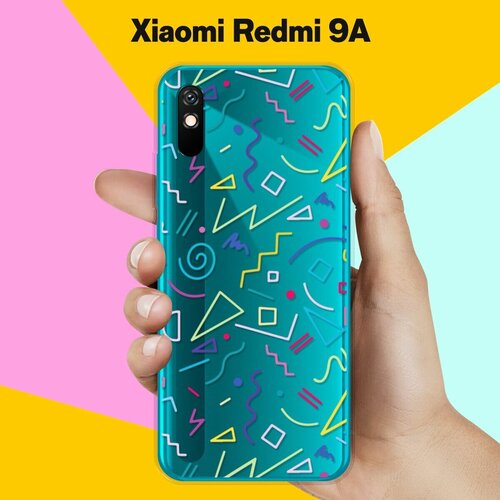 Силиконовый чехол Цветной узор на Xiaomi Redmi 9A силиконовый чехол узор из слонов на xiaomi redmi 9a