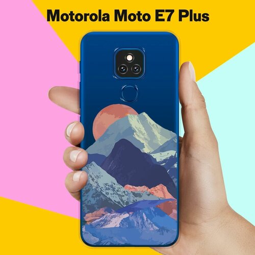 Силиконовый чехол на Motorola Moto E7 Plus Горы / для Моторола Мото Е7 Плюс силиконовый чехол на motorola moto e7 plus ленивец спит для моторола мото е7 плюс