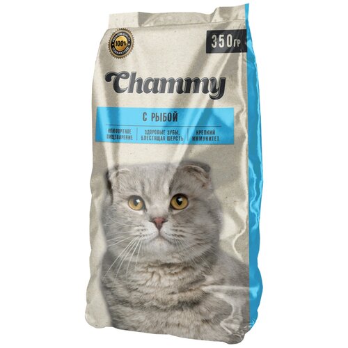 Сухой корм для кошек Chammy С рыбой 350 г