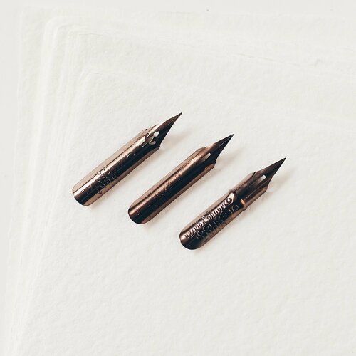 Набор из 3-х перьев для каллиграфии: Nikko, Tachikawa, Hunt, Leonardt