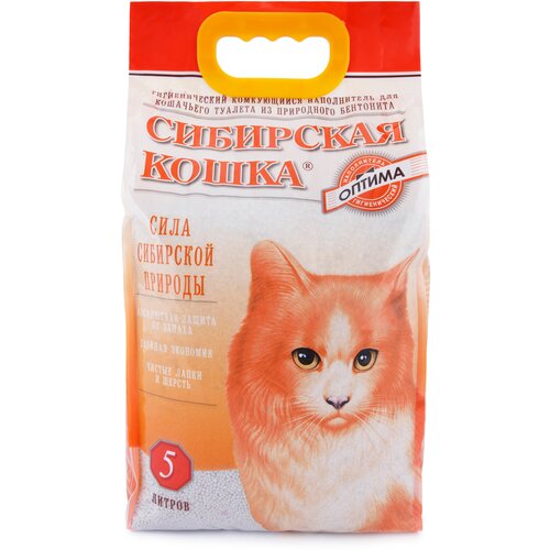 Сибирская Кошка Наполнитель Оптима 5л комкующийся
