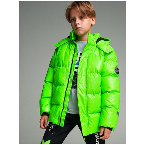 Куртка playToday, размер 176, зеленый куртка evacana зимняя средней длины карманы регулируемый капюшон размер 42 зеленый