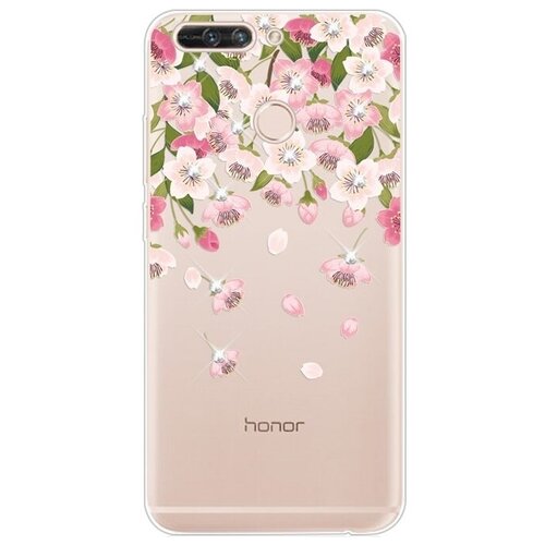 фото Чехол-накладка mypads для huawei honor 9 ультра-тонкая полимерная из мягкого качественного силикона с тематикой весенние цветы