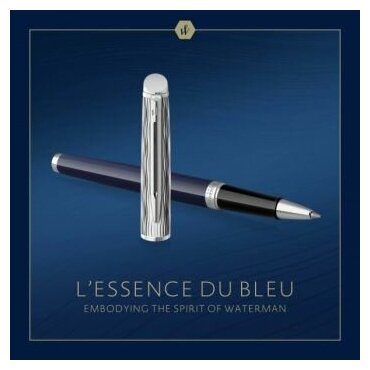 Ручка Waterman роллер Hemisphere L`Essence du Bleu (CW2166469) LaqBlue CT F черн. черн. подар. кор.