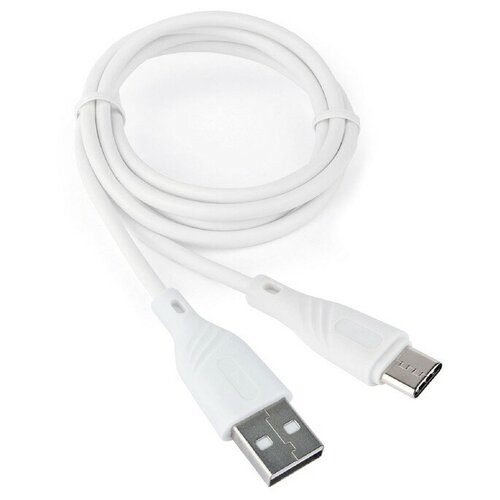 Кабель Cablexpert CCB-USB2-AMCMO1-1MW, Type-C - USB, 3 А, 1 м, быстрая зарядка, белый аксессуар gembird cablexpert usb 2 0 type c type c 1m black ccb usb2 cmcmo1 1mb