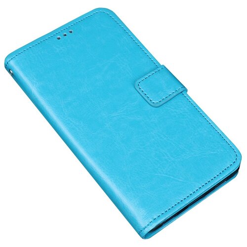 фото Чехол-книжка mypads для lenovo k10 note из качественной импортной кожи с подставкой застежкой и визитницей голубой