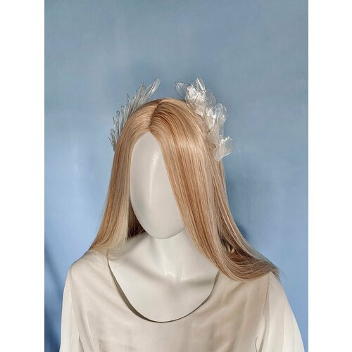 Диадема с крылышками перламутровая для вечернего образа корона для фотосессий