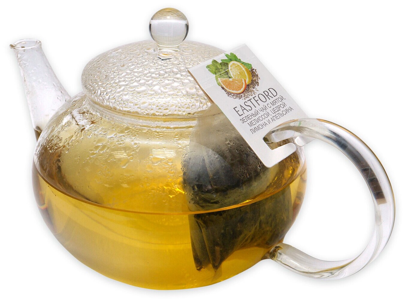 Чай EASTFORD Зеленый с мятой, мелиссой, цедрой лимона и апельсина 12 пак по 4 грамма - фотография № 5