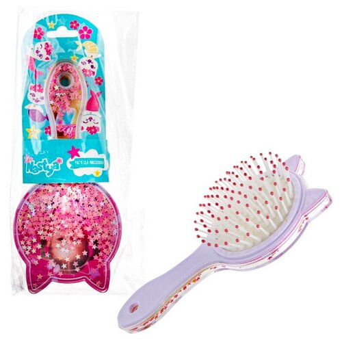 Like Nastya расческа массажная с ручкой розовая 2 вида 300₽