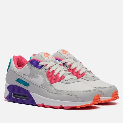 Кроссовки NIKE Air Max 90, натуральная кожа, размер 5.5 US, мультиколор, белый