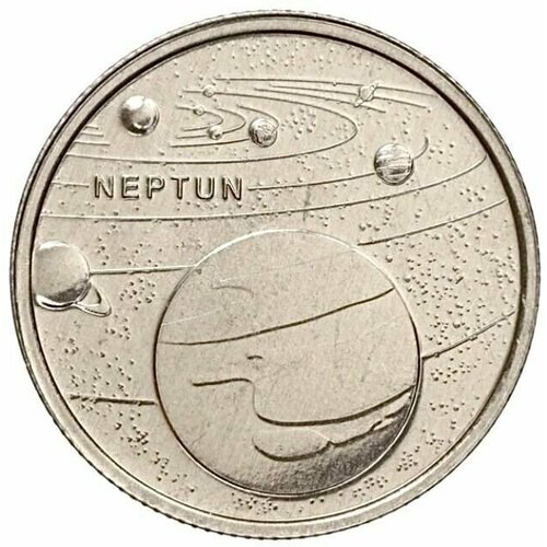 Памятная монета 1 куруш Нептун. Солнечная система. Турция, 2022 г. в. Монета в состоянии UNC набор монет турция 1 куруш 2022г 10 монет планеты солнечной системы unc