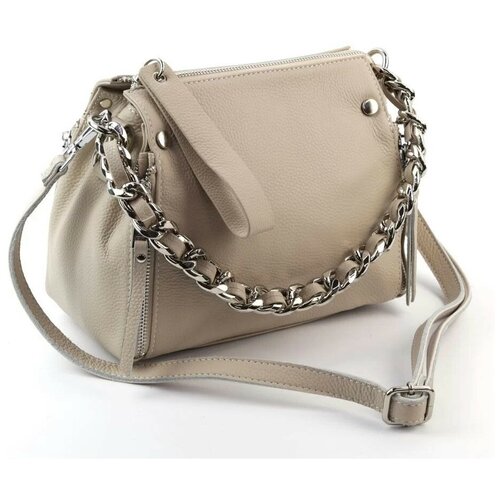 фото Женская кожаная сумка 1630-а беж (120717) fuzi house