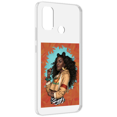 Чехол MyPads темная-девушка женский для UleFone Note 10P / Note 10 задняя-панель-накладка-бампер
