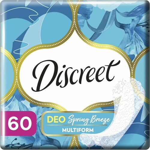 Прокладки Discreet Deo Spring Breeze Multiform ежедневные 60шт х 2шт прокладки гигиенич ежедневн 60шт style multiform deo