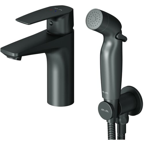 смеситель для раковины с гигиеническим душем hansgrohe puravida 15275400 Смеситель для раковины AM.PM Gem F90A03022