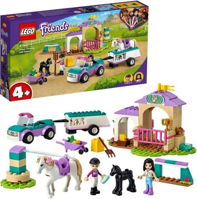 Конструктор LEGO Friends 41441 Тренировка лошади и прицеп для перевозки